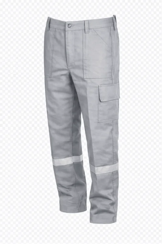 Gri Reflektörlü 16/12 Mevsimlik Gabardin Pantolon