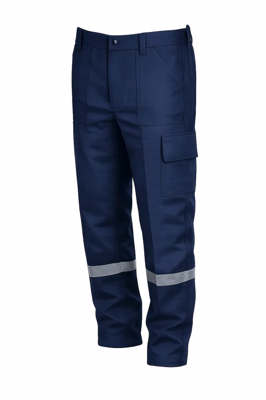 Lacivert Reflektörlü 16/12 Mevsimlik Gabardin Pantolon