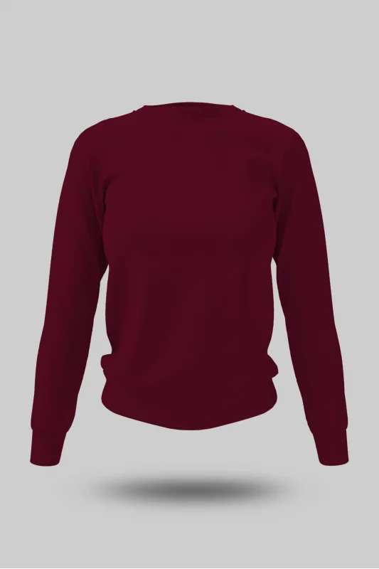 Bordo Kadın Sweatshirt
