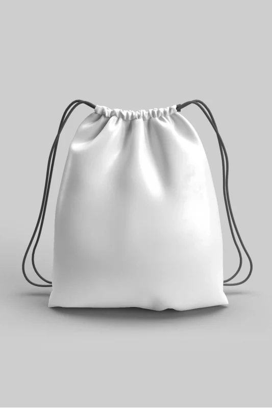 Beyaz Büzgülü Spor Çanta