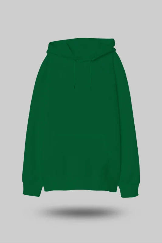 Çimen Yeşili Oversize Unisex Kapüşonlu Sweatshirt