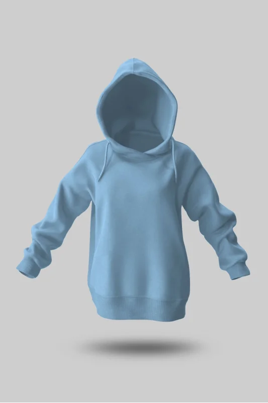 ÇOCUK BUZ MAVİ KAPÜŞONLU SWEATSHİRT