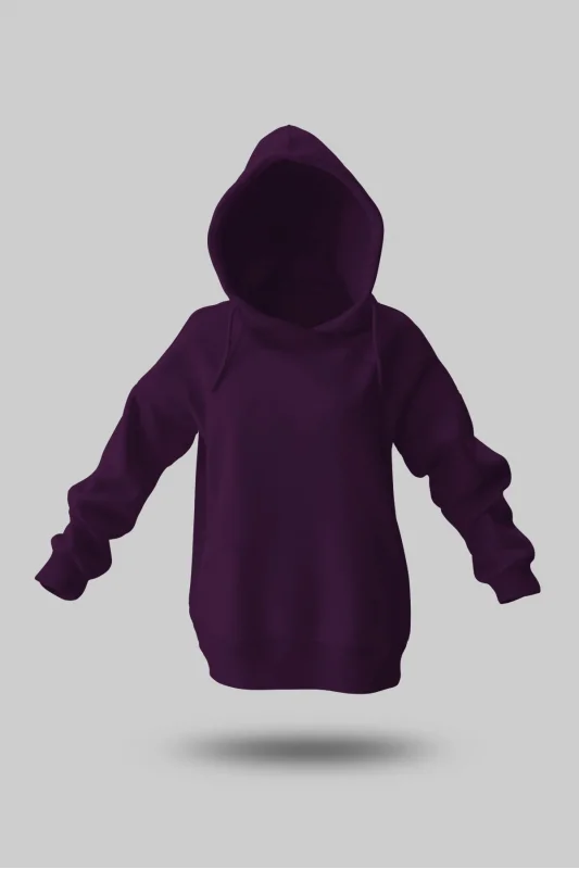 ÇOCUK KOYU MOR KAPÜŞONLU SWEATSHİRT