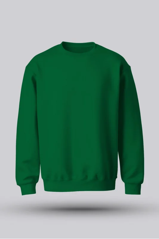 ERKEK ÇİMEN YEŞİL KAPÜŞONSUZ SWEATSHİRT