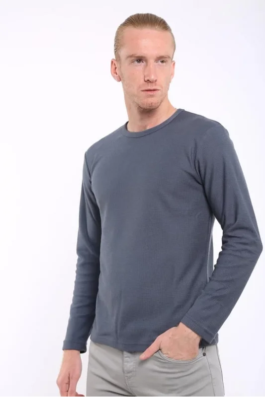 ERKEK FÜME UZUN KOL TİŞÖRT