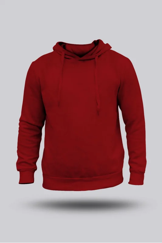 ERKEK KIRMIZI KAPÜŞONLU HOODİE