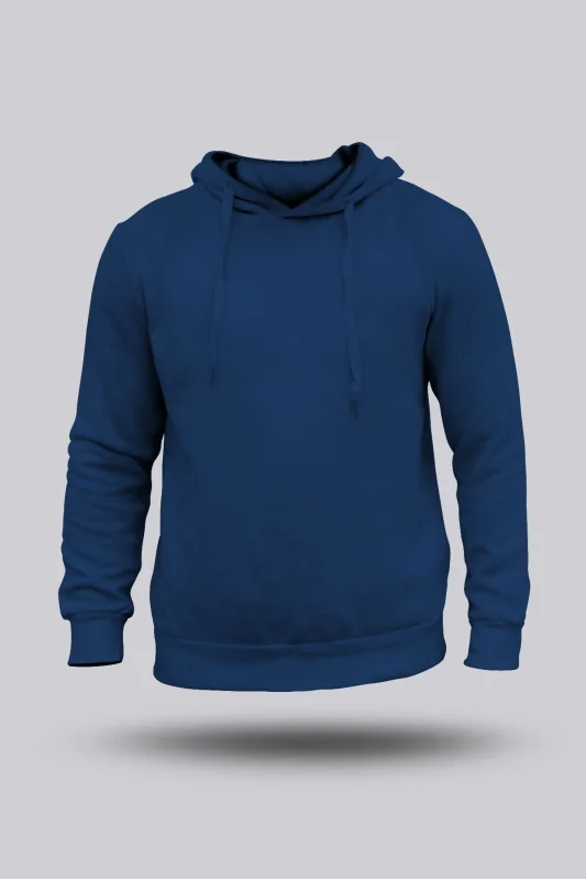 ERKEK LACİVERT KAPÜŞONLU HOODİE