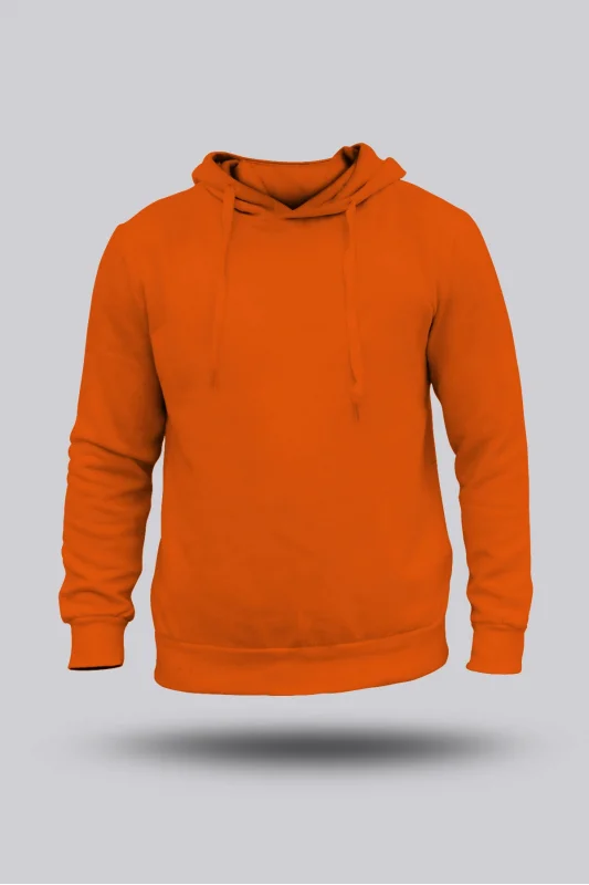 ERKEK TURUNCU KAPÜŞONLU HOODİE