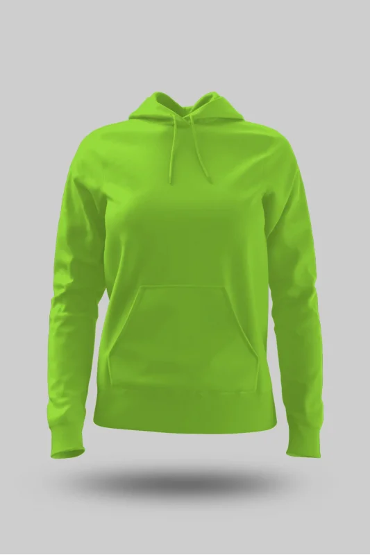 Fıstık Yeşili Kadın Kapüşonlu Hoodie Sweatshirt