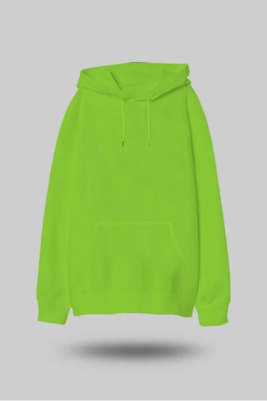 Fıstık Yeşili Oversize Unisex Kapüşonlu Sweatshirt