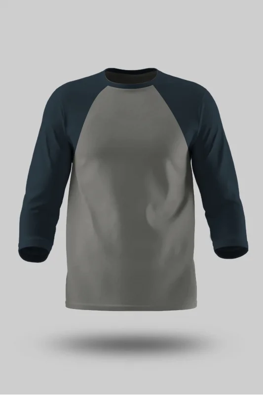 Füme-Gri Orijinal Reglan 3/4 Kol Unisex Tişört