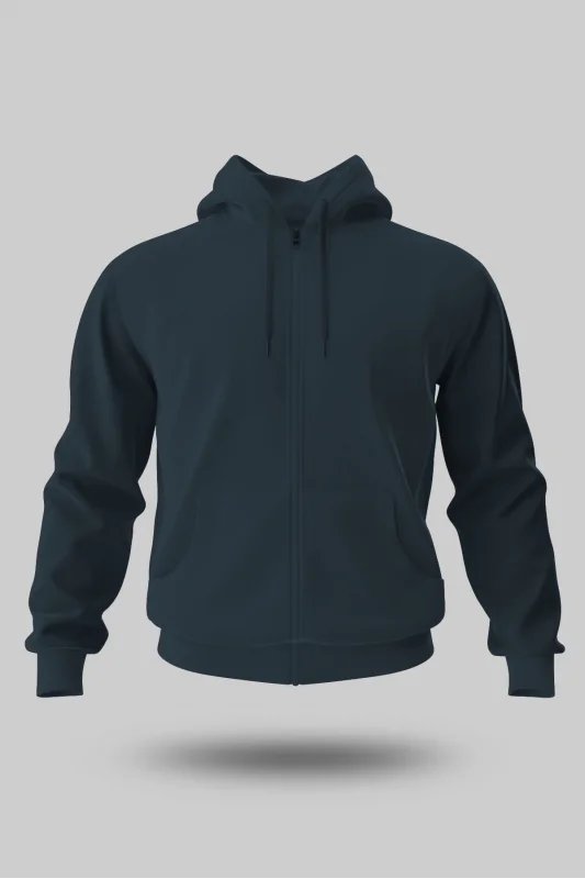 FÜME KAPÜŞONLU FERMUARLI SWEATSHİRT