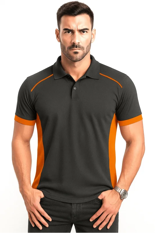 Füme LACOSTE Polo Yaka Tişört Turuncu PARÇALI MODEL