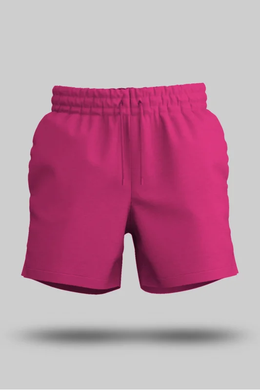 Fuşya Unisex Sweatshirt Şort Regular Fit