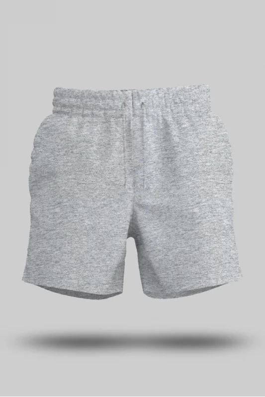 Gri Unisex Sweatshirt Şort Regular Fit