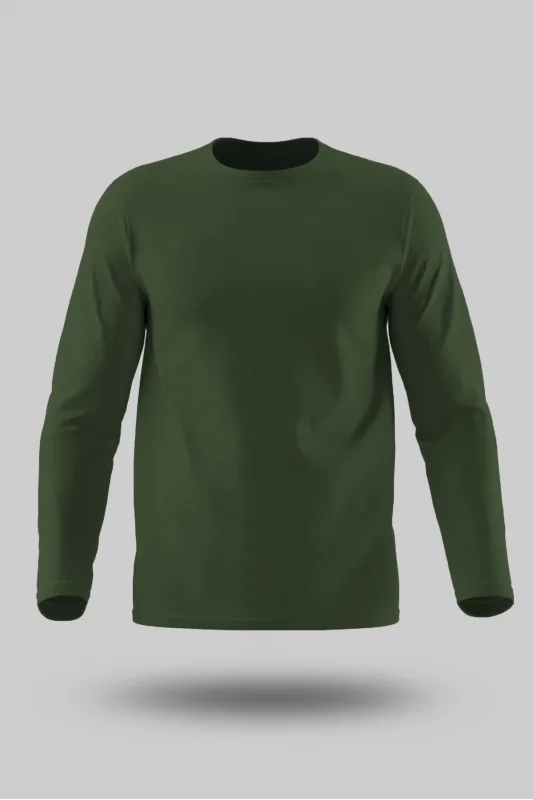 HAKİ YEŞİL UZUN KOL YAZLIK TİŞÖRT