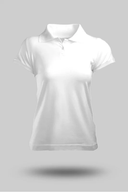 KADIN BEYAZ POLO YAKA TİŞÖRT