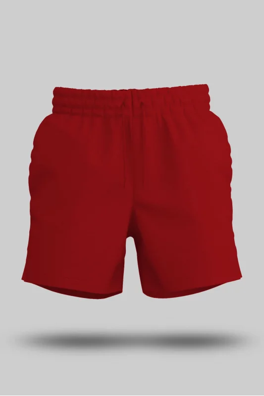 Kırmızı Unisex Sweatshirt Şort Regular Fit