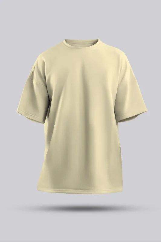 KREM OVERSİZE TİŞÖRT