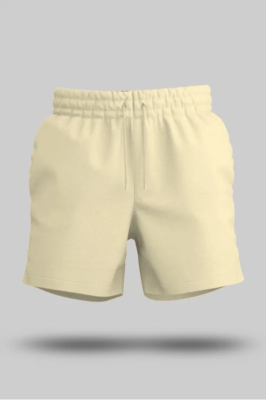 Krem Unisex Sweatshirt Şort Regular Fit