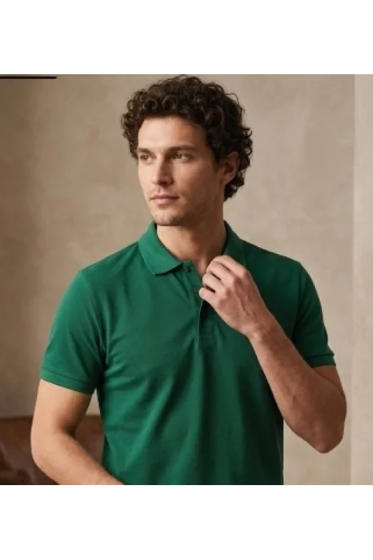 LACOSTE KUMAŞ NEFTİ YEŞİLİ POLO YAKA TİŞÖRT