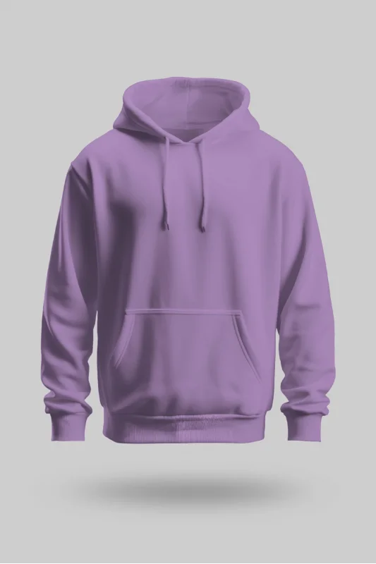 Lila 2 İplik İnce Kumaş Unisex Kapşonlu Sweatshirt