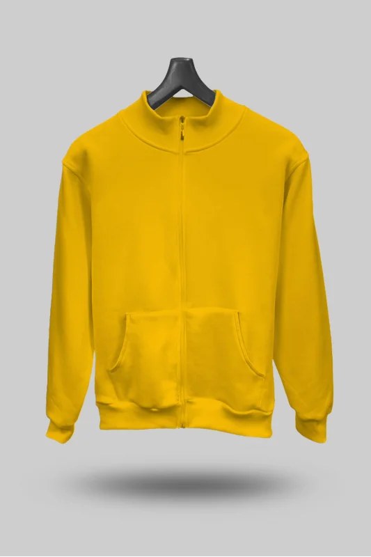 Sarı Unisex Mevsimlik Kapşonsuz Mont