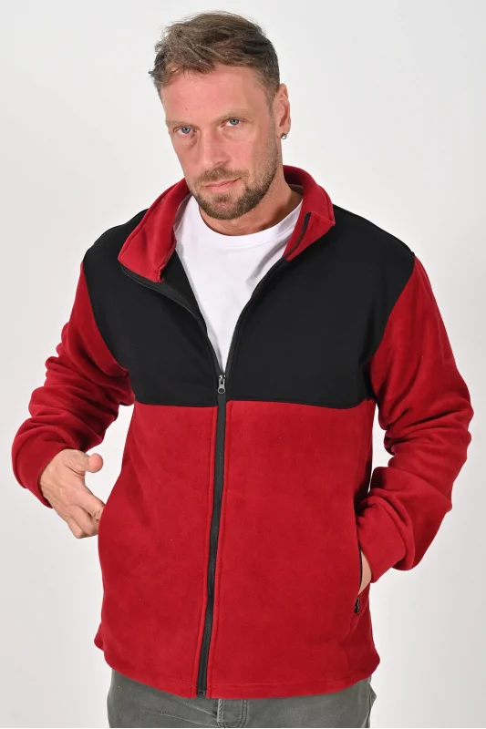 Softshell Polar Bordo Kolu Cepli