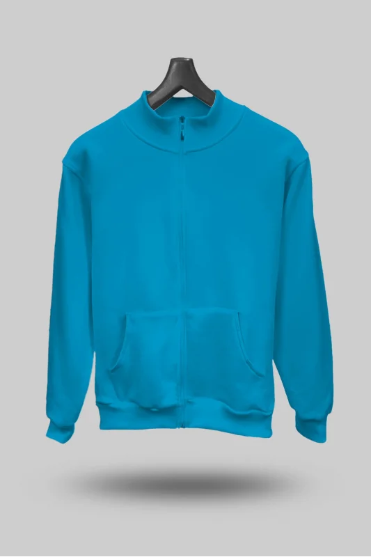 Turkuaz Unisex Mevsimlik Kapşonsuz Mont