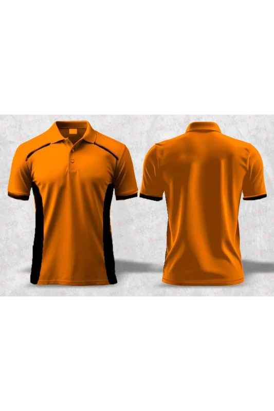 Turuncu LACOSTE Polo Yaka Tişört Siyah PARÇALI MODEL