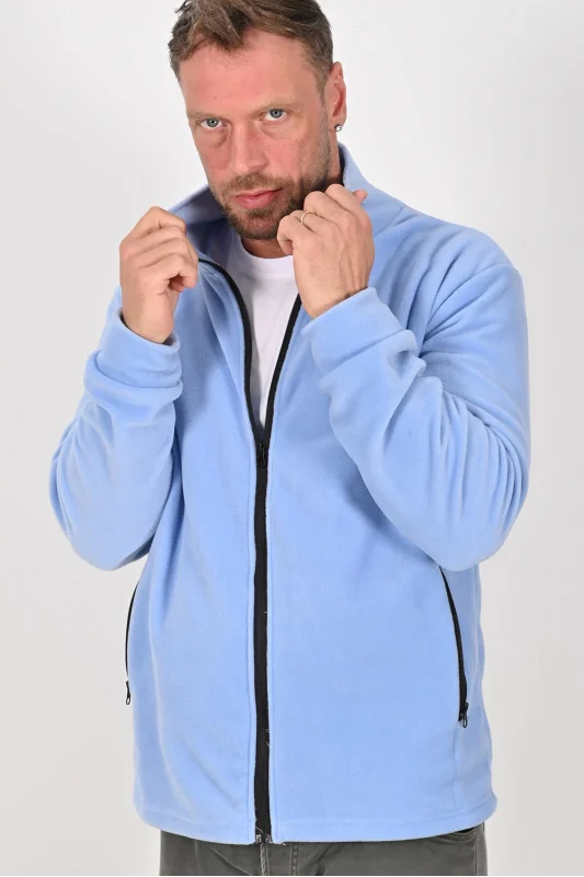 Unisex Kışlık Polar Mont BUZ MAVİ