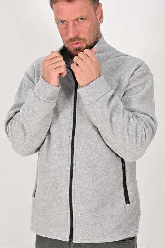 Unisex Kışlık Polar Mont GRİ