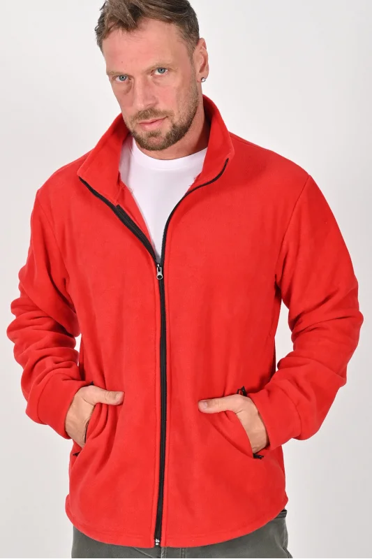Unisex Kışlık Polar Mont KIRMIZI