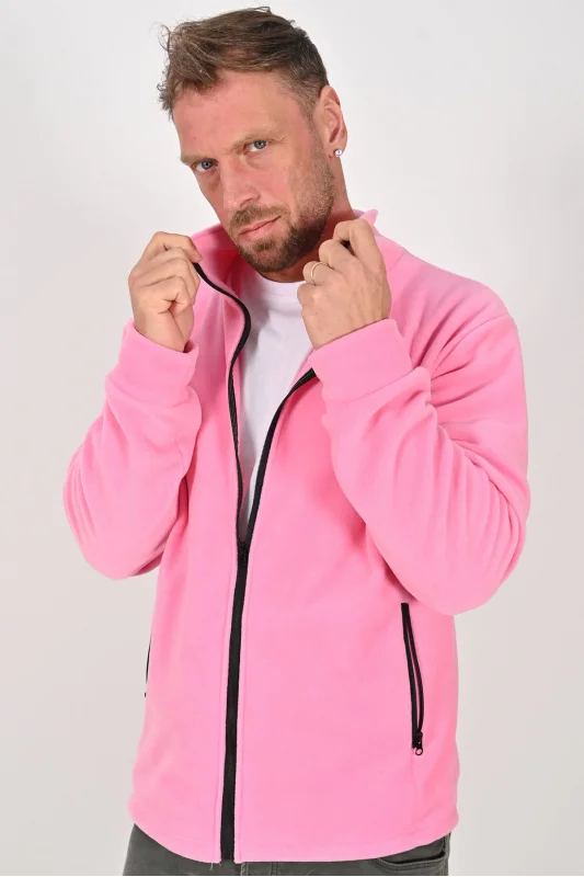 Unisex Kışlık Polar Mont PEMBE