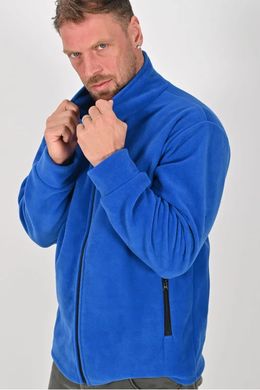 Unisex Kışlık Polar Mont SAX MAVİ