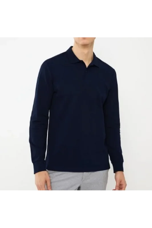 UZUN KOL POLO YAKA TİŞÖRT lacivert