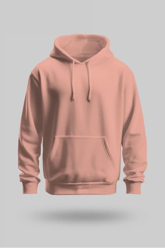 Yavruağzı 2 İplik İnce Kumaş Unisex Kapşonlu Sweatshirt