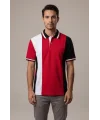 Proline Model Polo Yaka Tişört Kırmızı Beyaz Siyah