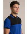 Velocity Model Fermuarlı Polo Yaka Tişört Sax Siyah