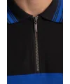Velocity Model Fermuarlı Polo Yaka Tişört Sax Siyah