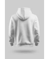 Beyaz 2 İplik İnce Kumaş Unisex Kapşonlu Sweatshirt