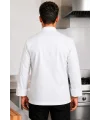 Beyaz Gabardin Şef Önlüğü Klasik Model Taş Çıtçıtlı