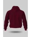 BORDO KAPÜŞONLU FERMUARLI SWEATSHİRT