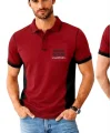 Bordo LACOSTE Polo Yaka Tişört Siyah PARÇALI MODEL