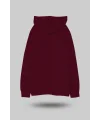 Bordo Oversize Unisex Kapüşonlu Sweatshirt