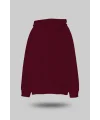 Bordo Oversize Unisex Kapüşonlu Sweatshirt