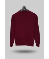 Bordo Unisex Mevsimlik Kapşonsuz Mont