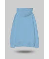 Buz Mavisi Oversize Unisex Kapüşonlu Sweatshirt