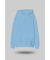 Buz Mavisi Oversize Unisex Kapüşonlu Sweatshirt