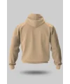 CAMEL KAPÜŞONLU FERMUARLI SWEATSHİRT